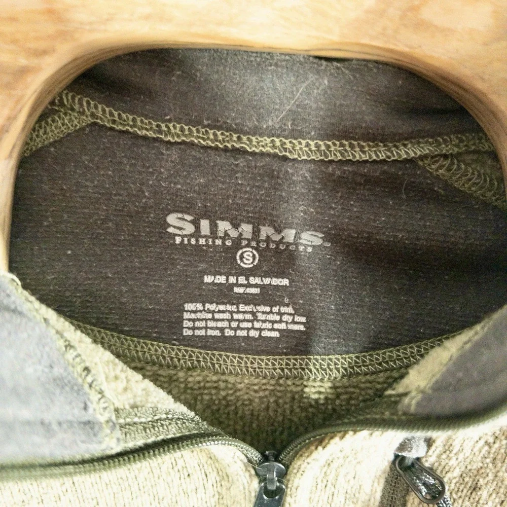 Simms Fishing Qtr Zip‎ Fleece Jacket Mens Small Outdoors Fly Fishing Gorpcore